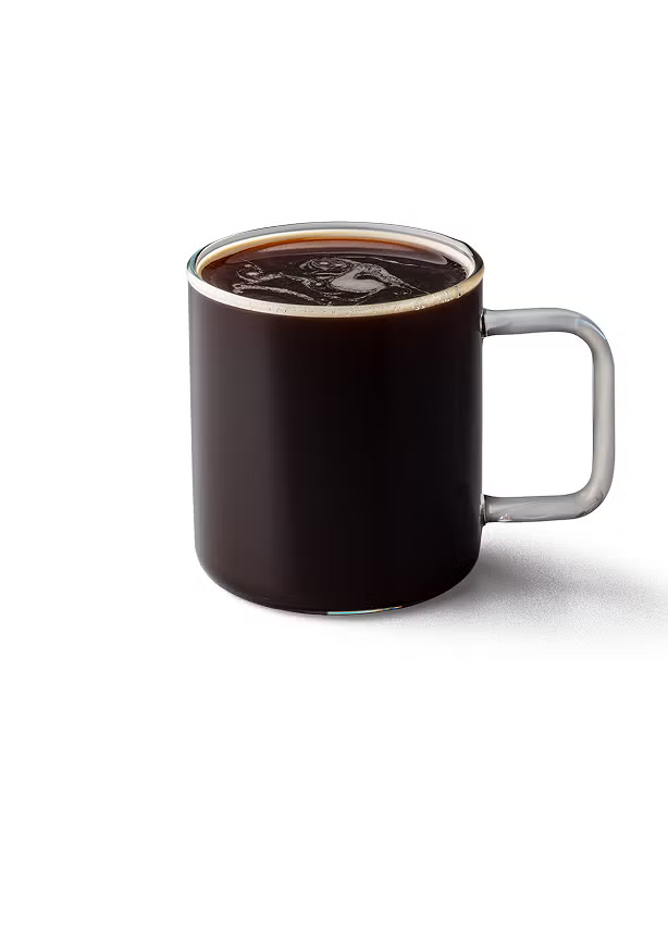 Een filterkoffie in een glazen mok