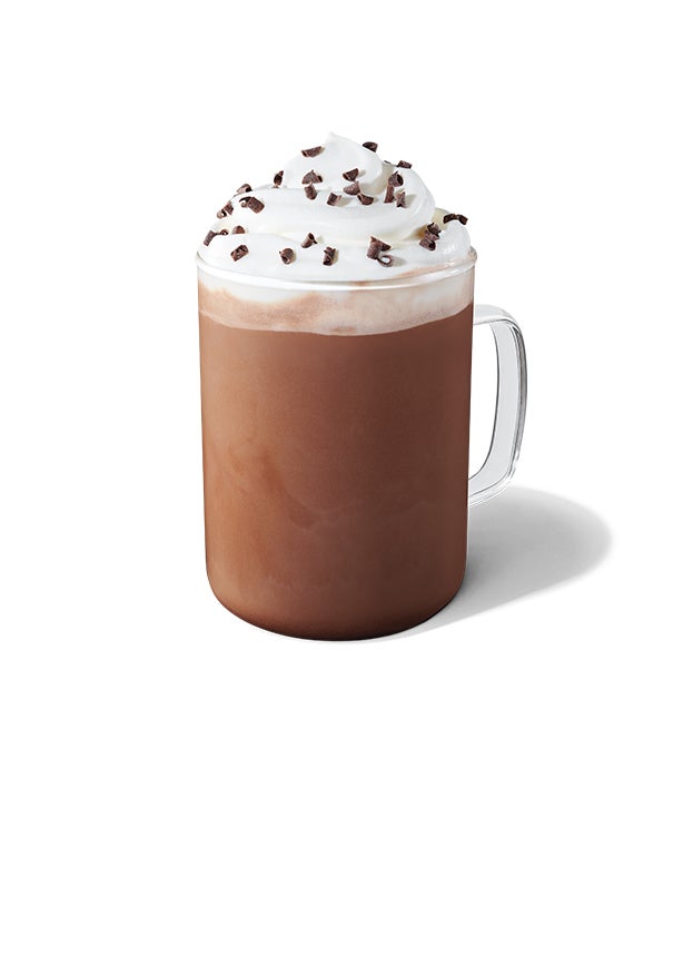 Un moka Frappuccino® frappé servi dans un grand verre