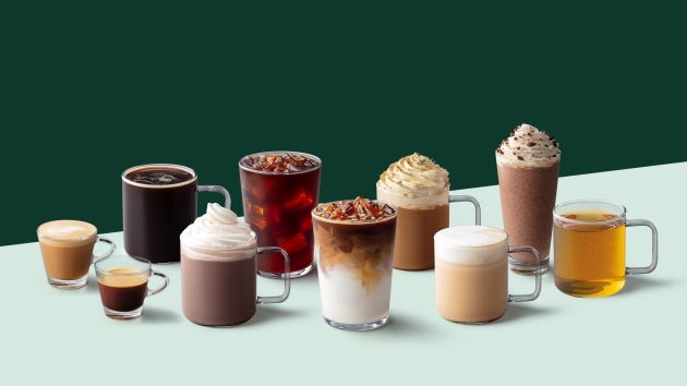 Les cafés et boissons Starbucks