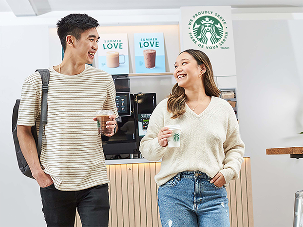 Des boissons Starbucks® iconiques en libre-service