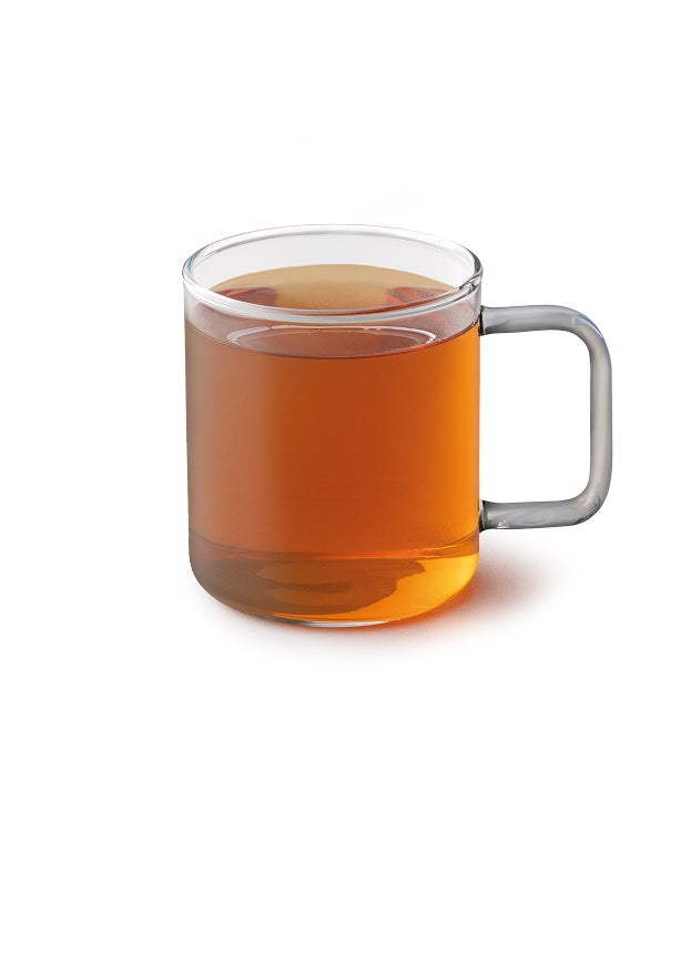 A Teavana™ Earl Grey Tea in a glass mug