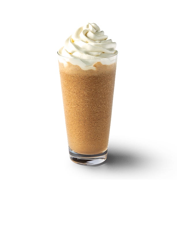 A Chocolate Cream Frappuccino® Blended Beverage in a tall glass