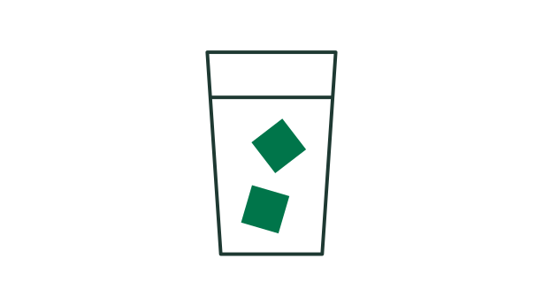 Line illustration of an iced beverage