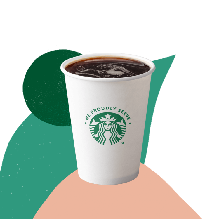 We Proudly Serve Starbucks cup