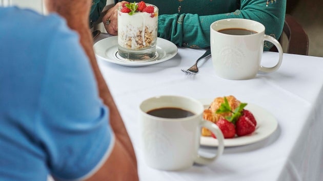 Solución de café para el desayuno del hotel.