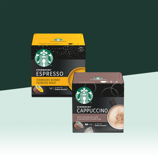 แคปซูลกาแฟ Starbucks รส เอสเปรสโซ่ และ คาปูชิโน่ จาก NESCAFÉ Dolce Gusto
